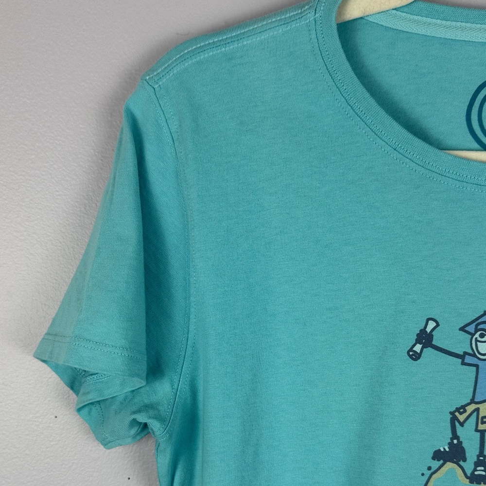 Life Is Good Turquoise "Made the Grade" Classic Fit Medium Graphic Tee - Picture 6 of 14